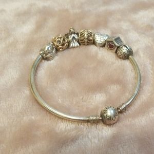 Pandora bracelet and charms.